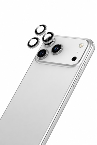Apple iPhone 17 Pro / 17 Pro Max Uyumlu Kamera Lens Koruyucu Gümüş