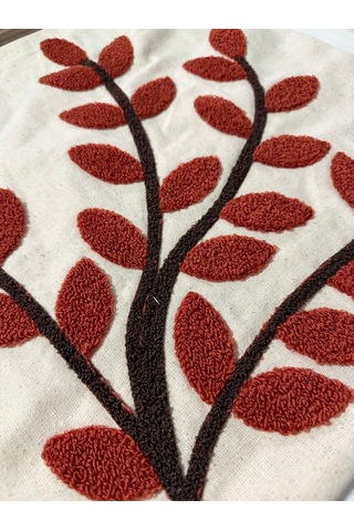 Punch Nakış İşlemeli 2'li Kırlent Kılıfı 40x40 Bordo