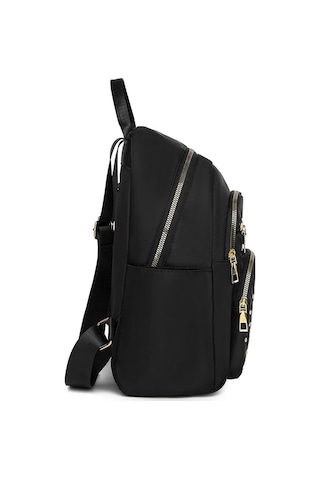 Lixiaqu01 Black Seyahat Sırt Çantası, Çift Omuz Çantası, Şık Siyah