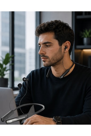Bluetooth 5.4 Boyun Askılı Kulaklık Manyetik Kulaklıklı Type C Şarjlı