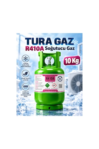 Tura Gaz R410a Soğutucu Gaz 10 Kg Yeşil Tura Gaz R410a Soğutucu Gaz 10 Kg Yeşil
