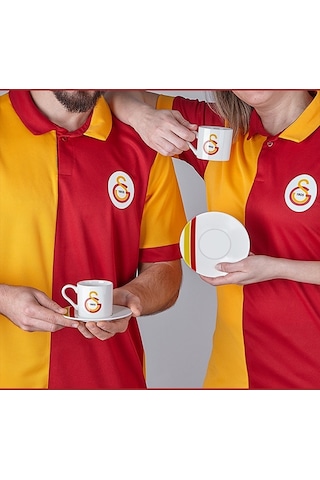 Neva N3475 Galatasaray Çizgili 2 Li Kahve Fincan Takımı