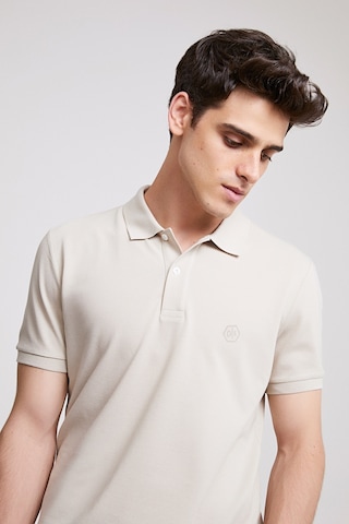 D's Damat Ds Damat Regular Fit Taş Pike Dokulu %100 Pamuk Kıvrılmaz Polo Yaka Nakışlı T-shirt 4HC14ORT51000 Taş