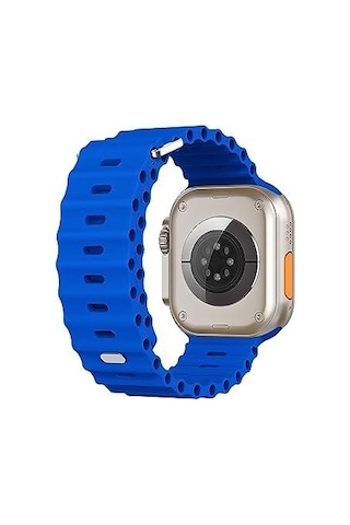 Apple Uyumlu Watch 42mm 44mm 45mm 49mm 1/2/3/4/5/6/se/7/8/ultra Akıllı Saat Ocean Kordon Ve Kayışı Mavi