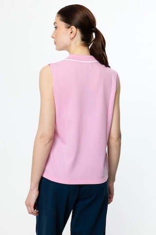 On Fashion Polo Yaka Yakası Fermuarlı Kadın Süveter 25y.on.svt.59311.01 Pembe