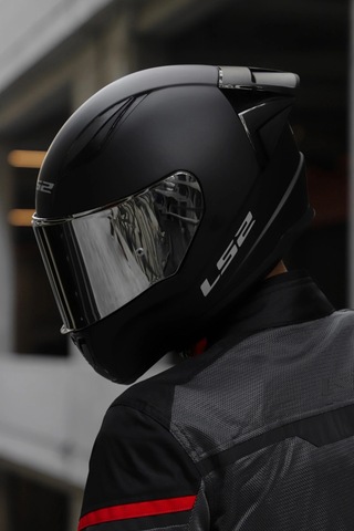 LS2 Rapid Race Kapalı Motosiklet Kaskı Mat Siyah