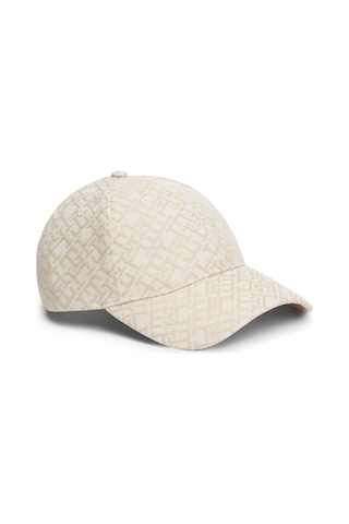 Tommy Hilfiger Th Monogram Cap Kadın Bej Şapka - Aw0aw18058