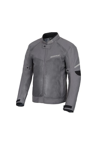 Scoyco Jk118 Motosiklet Montu Yazlık Fileli Dayanıklı Kanvas Kumaş Motorcu Mont Gri