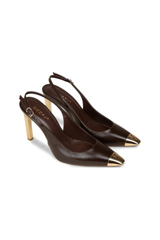 Deery Kadın Kahverengi Slingback Stiletto - Rd141zkhvm01 Kahverengi