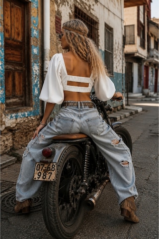 Na Addesıgn Urban Bohem Crop Sırt Dekolteli Zamansız Şık Tasarım Siyah Ve Beyaz Renk Seçeneği