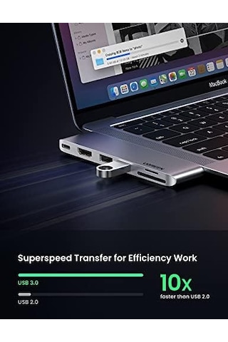 Pro Air İçin Thunderbolt 3 Type-c Hdmı Usb 3.0 Tf Sd Kart Okuyucu Hub Adaptör 01