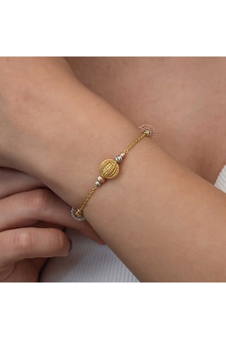 Gümüş Renkli Toplu Dorika Kadın Bileklik Gümüş