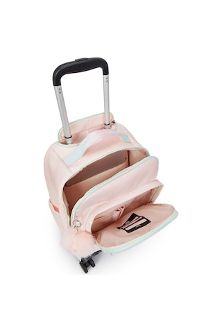Kıplıng New Zea 8 Tekerlekli Okul Çantası Pembe Blush Metallıc