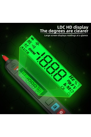 Lemestar Bsıde Dijital Voltaj Test Kalemi - 300v'a Kadar Kaçak Akım Dedektörü, Kablosuz Kontak, Lcd Ekran Ve Alarm Fonksiyonu