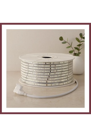 Storeşahin Dış Mekan 220v Şerit Led 120led 100m 3000k / Günışık Shn0720 Çok Renkli