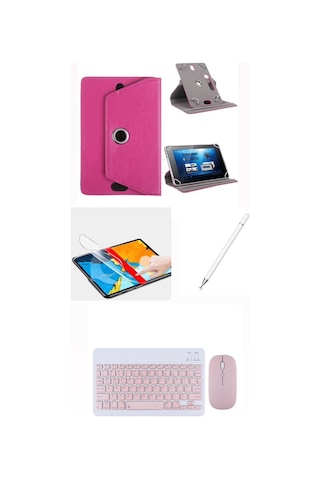 Lenovo Tab M10 Plus 3rd Gen Tb125fu Uyumlu 4in1 Set Klavye Mouse Kılıf Kalem Ekran Koruyucu