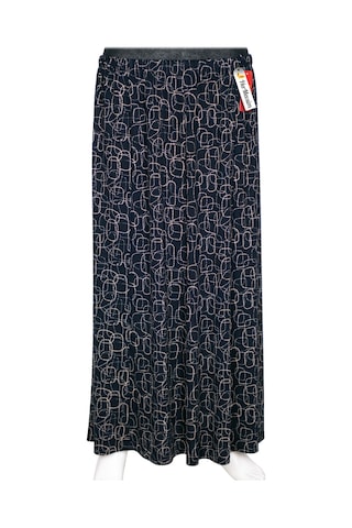 Hesna Kadın Betül 8 Parça Lastikli Astarsız Siyah Etek Desen 14 Siyah