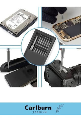 Özel Üretim Dayanıklı Mıknatıslı Laptop Gözlük Saat Mini Plastik Kutulu 25 Parça Tornavida Seti