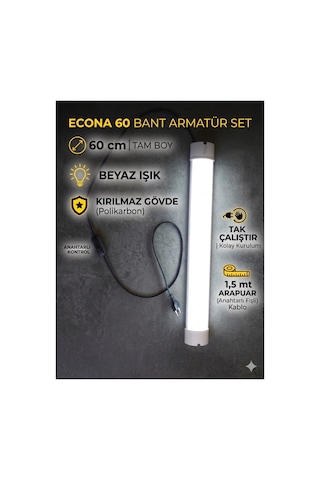 60 Cm Mutfak Tezgah Aydınlatması ,beyaz Anahtarlı Kablolu Set,led İnce Bant Armatür Led Tak Çalıştır Diğer 60 Cm Mutfak Tezgah Aydınlatması ,beyaz Anahtarlı Kablolu Set,led İnce Bant Armatür Led Tak Çalıştır Diğer
