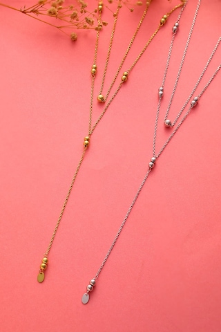 925 Ayar Gümüş Dorika Toplu 2 Li Y Kolye Altın