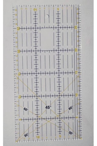 Hobi Market Art Terzi Modelist Patchwork Kırkyama Cetveli 15 x 30 CM Beyaz