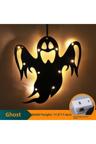 Yifomall Halloween Kabak Hayalet Led Işıklı Süs, Korku Atmosferi Oluşturucu, Akrilik Kasa, Ip44 Koruma, Parıltı Efekti, 4.5v Pil Dahil, Odalar İçin Dekorasyon Aksesuarı