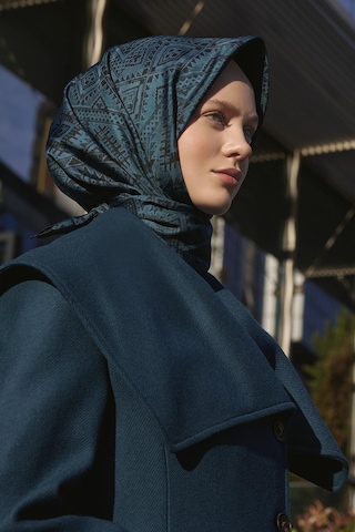 Poanes Etnik Desenli Twill İpek Eşarp Açık Pembe - Pembe