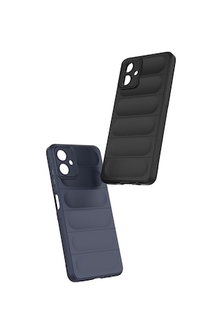 More Tr Samsung Uyumlu Galaxy A07 Kılıf Esnek Tpu Oyuklu Arka Yüzey Tasarımlı Mtr Etnik Silikon Kapak - Siyah