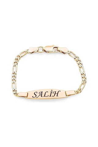 Gümüş Çocuk Künye - Rose Pembe