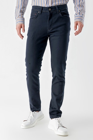 Morven Erkek Lacivert Mevsimlik Pamuk 5 Cep Slim Fit Jean Pantolon 24ms003012200 Lacivert
