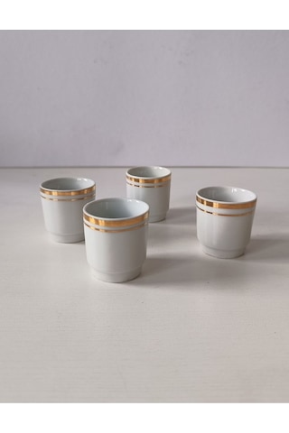 Nurantik Bavaria Antika Yumurtalık 4lü Set Küçük Boy Beyaz