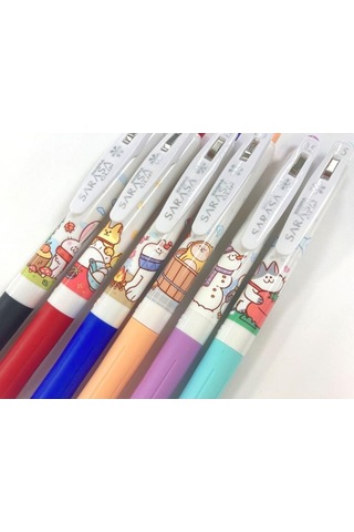 Zebra Sarasa Limited Edition 0.5mm Winter Animals 5'li Jel Kalem / Jj15-zwa-5c Çok Renkli