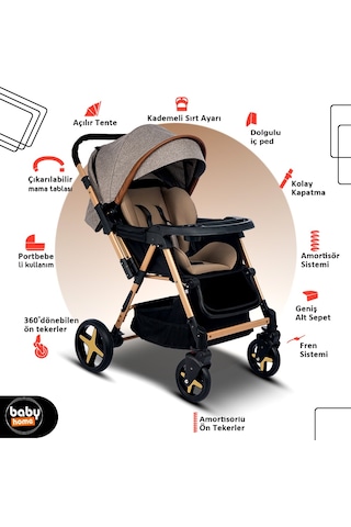 Baby Home 810 XTİ Çift Yönlü Bebek Arabası