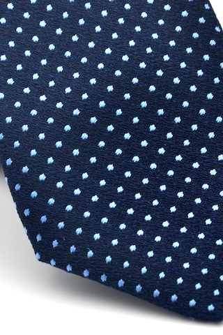 Gaffy Mavi Nokta Desenli Lacivert Dokuma Kumaş Mendilli Slim Fit Kravat // Sdk-2510-2 Lacivert