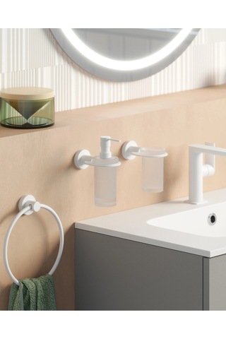 Tecno White Sıvı Sabunluk - Mat Beyaz Mat Beyaz