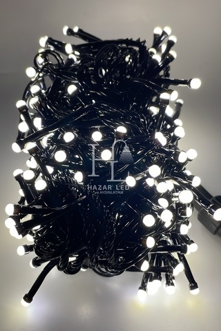 10 Metre Gün Işığı Kirpi Led Siyah Kablolu Jack Eklemeli Dekoratif Led Işık Yılbaşı Süsü Gün Işığı