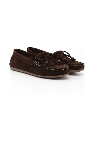 Gönderi(R) Gönderi R Kadın Kahve Süet Fiyonklu Hakiki Deri Comfort Loafer Dyza86037180 Kahverengi