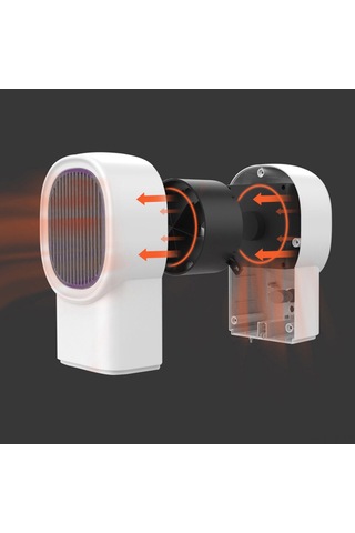 Yunboo Mini Isıtıcı 2 Saniye Hızlı Isınma - Masüstü Kullanıma Uygun, 220v Beyaz Avrupa Standartı, Led Yok, Radyasyon Yok