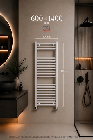 600x1400 Beyaz Havlupan 20 Borulu Banyo Havlupanı