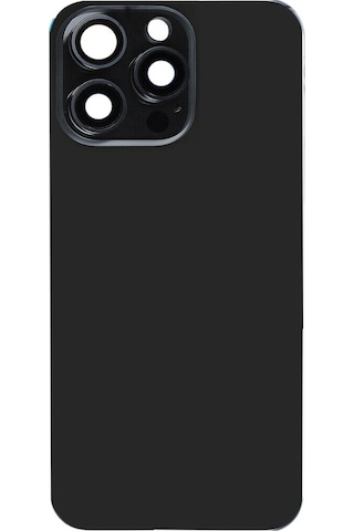 Pazly Apple Uyumlu iPhone 15 Pro Max Cam Pil Arka Kapak, Flaş Braketi + Kablosuz Şarj Siyah