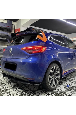 Renault Clio 5 Arka Tampon Splitter/flap Plastik Mat Siyah 2020-