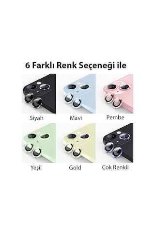 Ally Apple iPhone Uyumlu 15/15 Plus Tempered Kamera Lens Koruma Camı- 5775