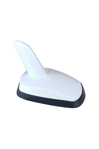 Balık Sırtı Yapıştırma Süs Anteni Dekoratif Oto Anten Audi Tip 9cm Beyaz Üniversal YES-030