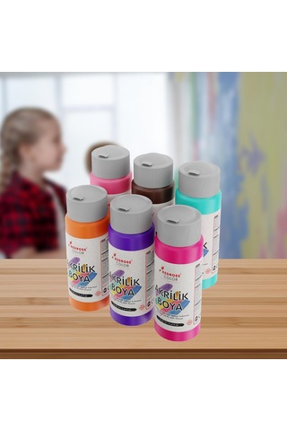 Lexroo Tamamlayıcı Renkler Akrilik Boya 6'lı Set 6x60ml