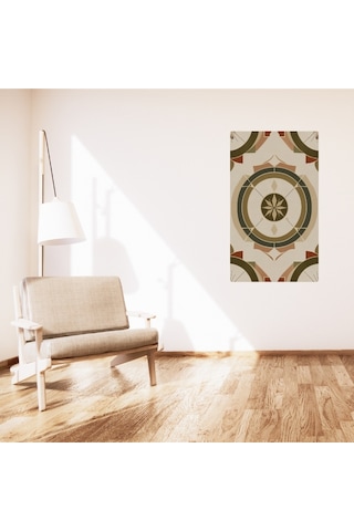 Bohem Tablo Dairesel Simetri Geometrik, Toprak Tonlarında, Bohem Duvar Sanatı Çerçevesiz Poster