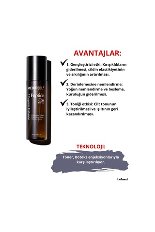 Medipeel Peptide-tox Bor Toner 180 Ml Peptit Kompleksi Içeren Lifting Toner M0480