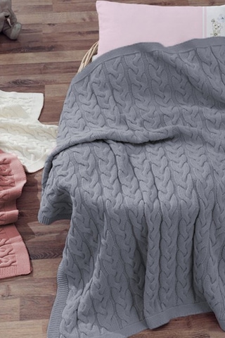 Ecocotton Baby Love Bebek Battaniyesi Gri 80x90 Cm Gri