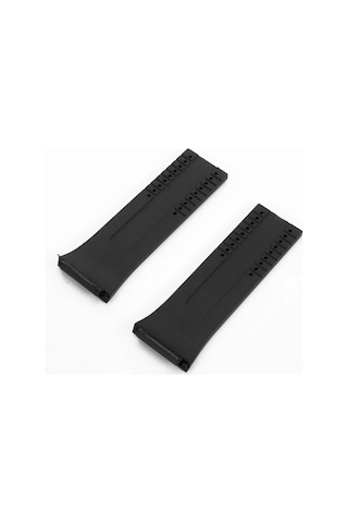 Porsche Design P6780 Model Uyumlu Silikon Saat Kordonu Siyah