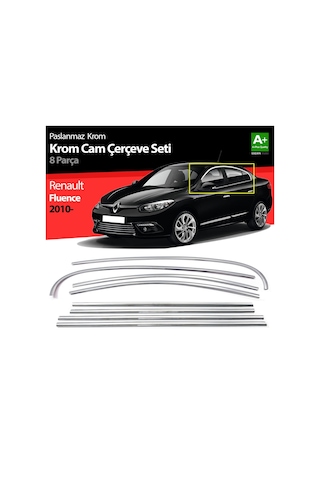 Renault Fluence Krom Cam Çerçeve Seti 8 Prç 2010 Üzeri