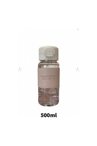 500 Ml Pipetli Plastik Suluk- Deri Kaplamalı-taşınabilir-sızdırmaz-öğrenciler Uygun Pembe